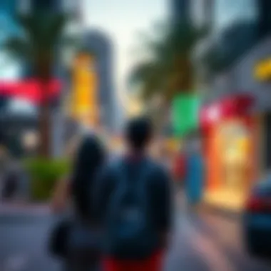 Vibrant lifestyle scene along 49c Street in Dubai