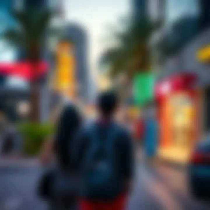 Vibrant lifestyle scene along 49c Street in Dubai