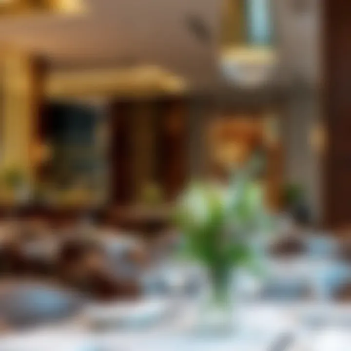 Elegant dining setting in DIFC