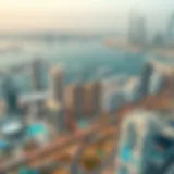 Aerial view of Dubai's skyline showcasing luxury real estate developments