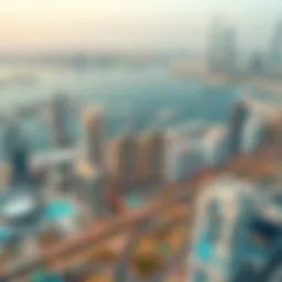 Aerial view of Dubai's skyline showcasing luxury real estate developments