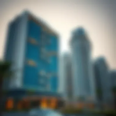 Modern Architecture in Dubai Modern architectural design of a high-rise building in Dubai