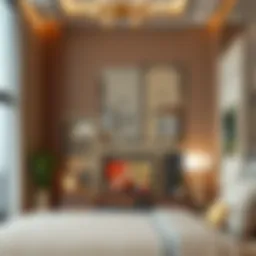 A detailed floor plan of a luxury apartment at Address Boulevard