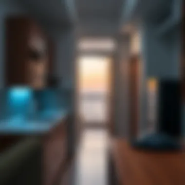 A spacious hotel apartment featuring a fully equipped kitchenette