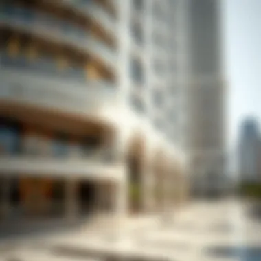 Architectural details of Al Adhab Tower