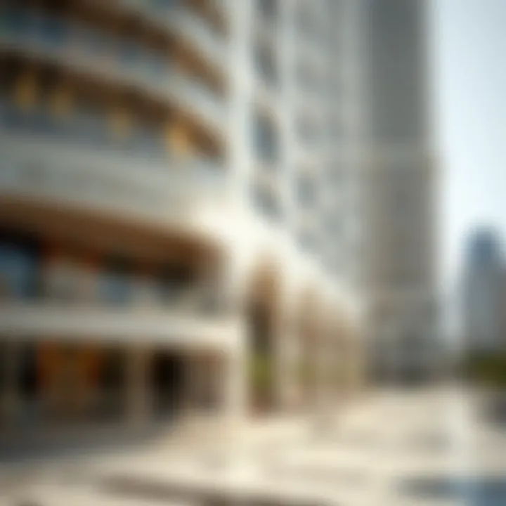 Architectural details of Al Adhab Tower