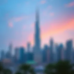 Stunning skyline view featuring Al Adhab Tower