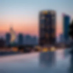 Stunning view of Al Futtaim Tower at dusk