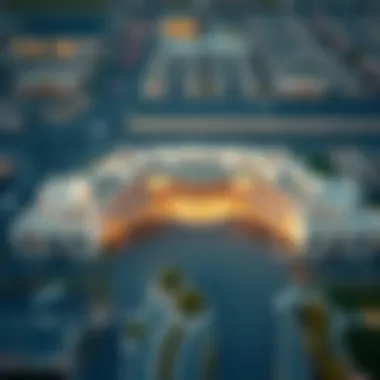 Aerial view of Al Khail Gate showcasing its modern architecture