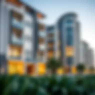 Modern residential buildings reflecting the unique design of Al Khail Gate