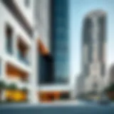 Stunning architectural facade of Al Saada Building showcasing modern design elements