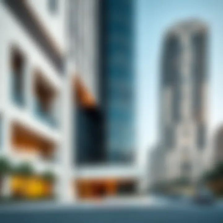 Stunning architectural facade of Al Saada Building showcasing modern design elements