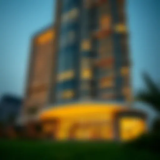 The breathtaking exterior of Almas Tower showcasing its modern architecture.