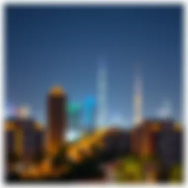 Nighttime Skyline of Amer Al Twar Nighttime skyline highlighting investment potential of Amer Al Twar