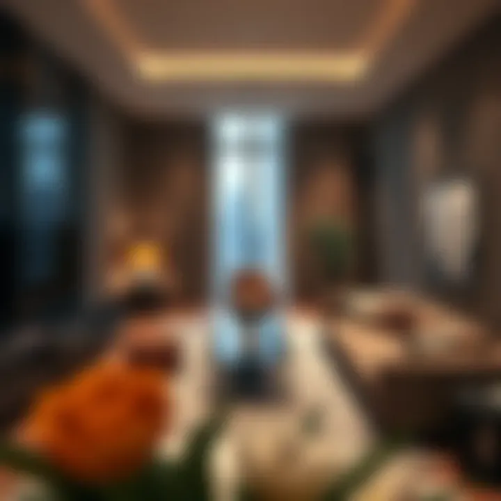 Modern residential interior of a unit in Capital Bay Towers