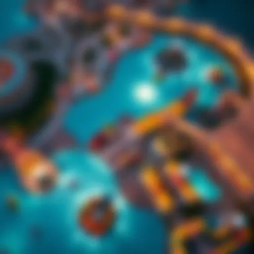 Aerial view of Aqua Dhabi Water Park showcasing its vibrant attractions and water features