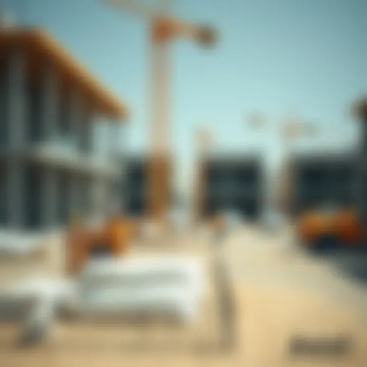 Azizi Developments project site with modern construction