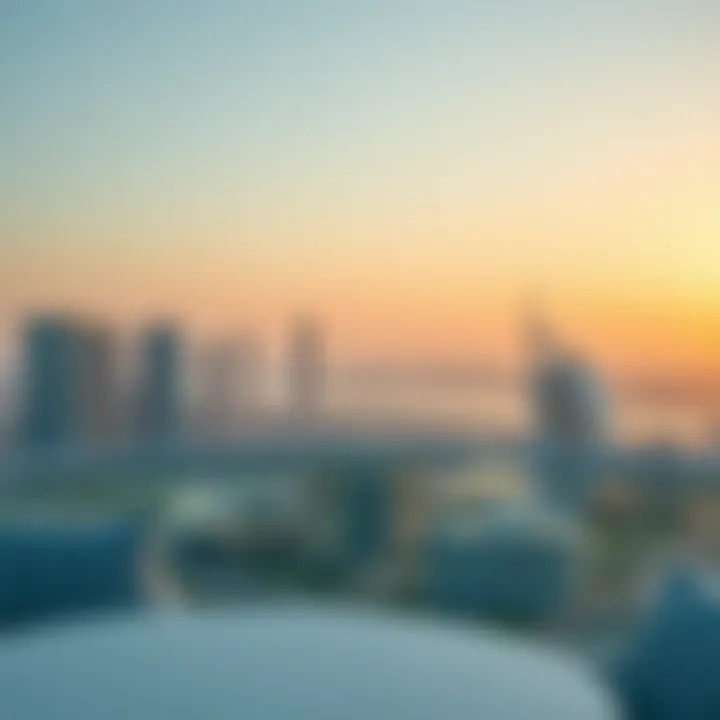 Panoramic view of the Dubai skyline from Azizi Liatris location