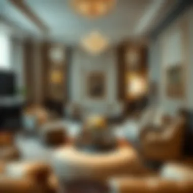 Opulent guest room featuring lavish furnishings