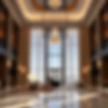 Luxurious lobby design with elegant decor