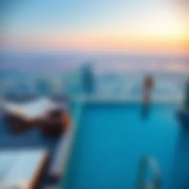 Stunning rooftop pool with panoramic city views