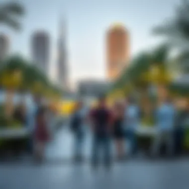 Community events taking place in Burj Park, fostering engagement and interaction