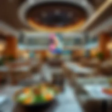 Dining area in Central Mall with various cuisine options