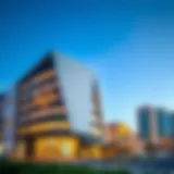 Exterior view of Central Mall showcasing modern architecture