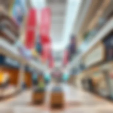 Interior of Central Mall highlighting diverse retail shops