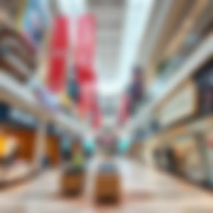 Interior of Central Mall highlighting diverse retail shops