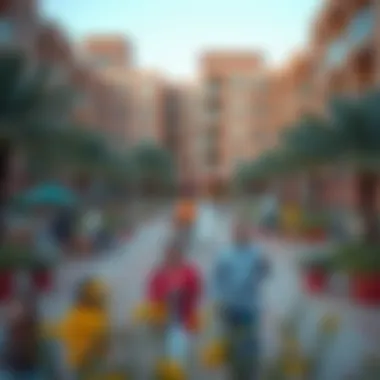 Vibrant community spaces at Central Park Plaza Meraas