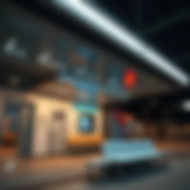 Interior shot of the City Center Metro Bus Stop highlighting modern facilities.