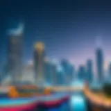 Dubai's Iconic Urban Landscape Stunning skyline of Dubai showcasing modern architecture