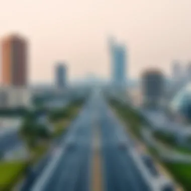 Scenic view of the Sheikh Zayed Road linking Dubai and Abu Dhabi