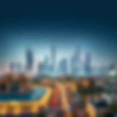 An overview of Dubai's skyline featuring شركة شوبا projects