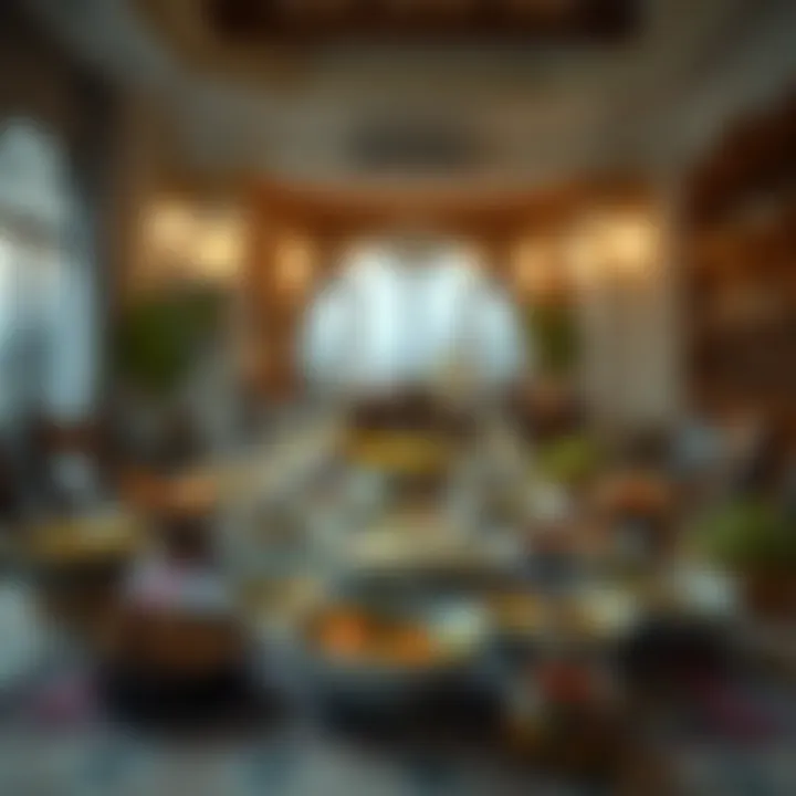 Traditional iftar meal spread on a table