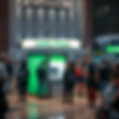 Crowd near a UAE Pass kiosk