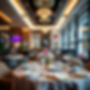 Elegant dining setting at Capital Mall restaurant