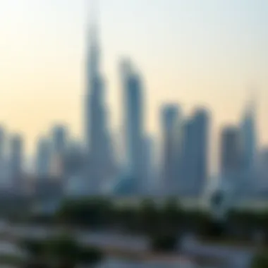 Dubai skyline showing real estate