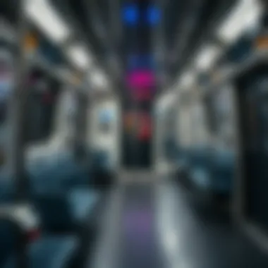 Interior view of a Dubai Metro train