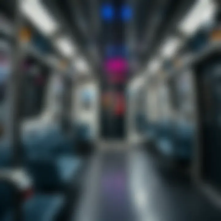 Interior view of a Dubai Metro train