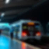 Dubai Metro station during peak hours