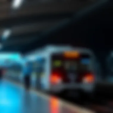 Dubai Metro station during peak hours