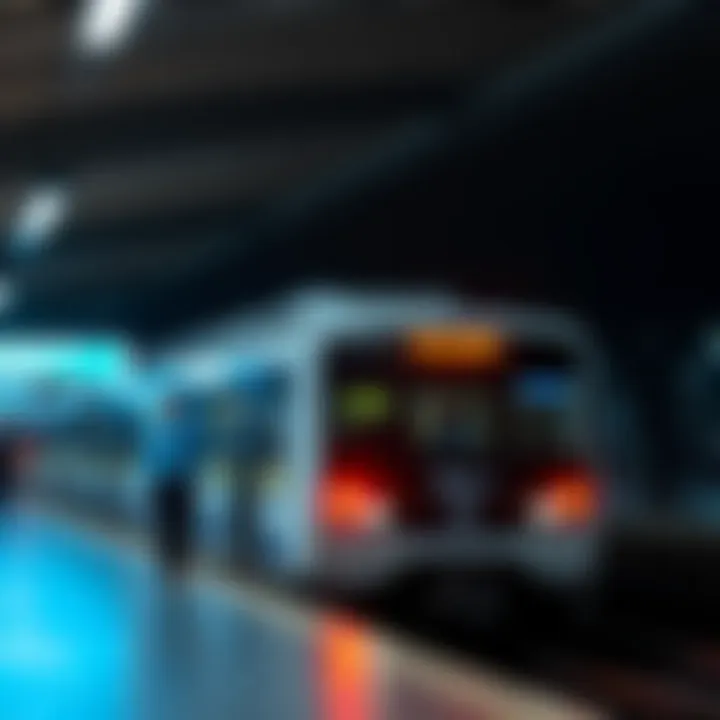 Dubai Metro station during peak hours