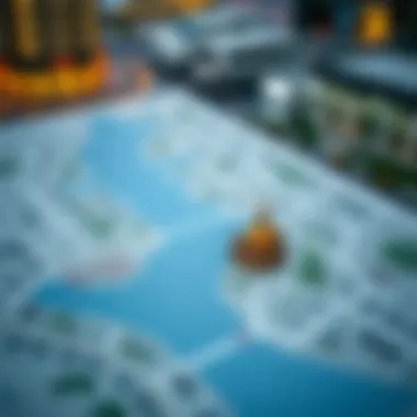 Strategic location map highlighting the Damac Canal Crown in Dubai