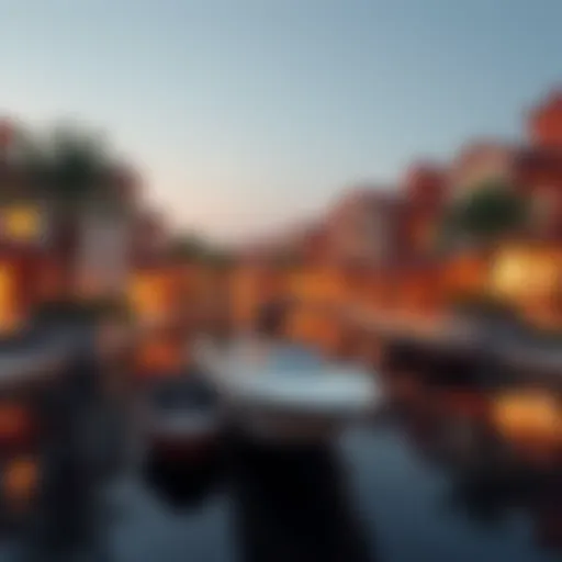 Scenic view of Water Town's tranquil waterways