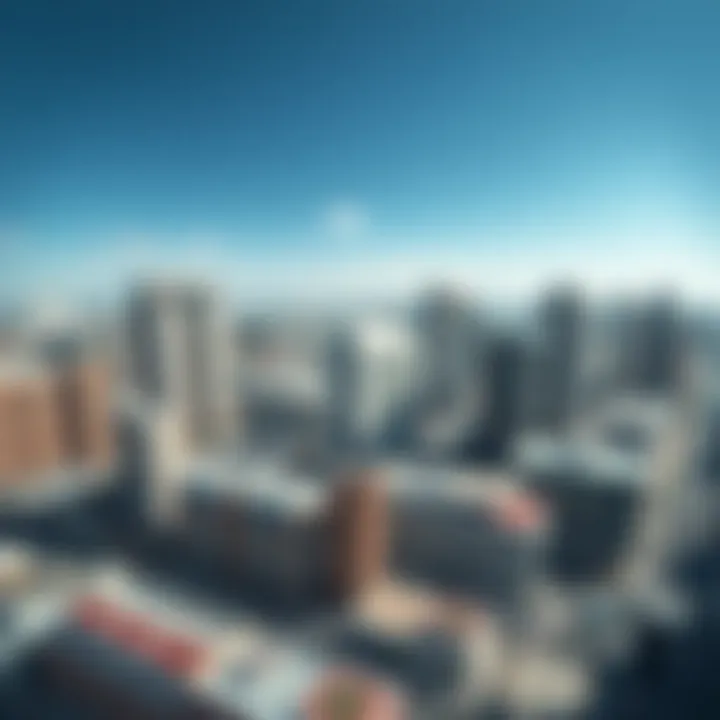 Business Bay Skyline Aerial view of Business Bay showcasing modern architecture