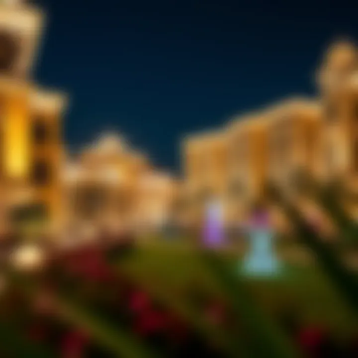 Illuminated Beauty of Dubai Parks at Night Night view of Dubai Parks beautifully illuminated