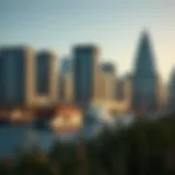 Stunning skyline of Dubai Wharf showcasing contemporary architecture