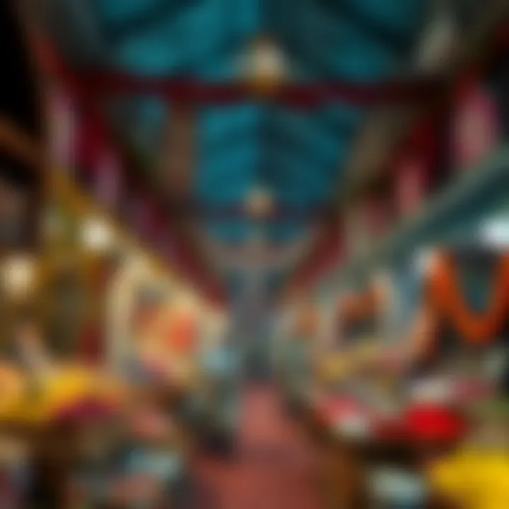 Traditional market adorned for Eid